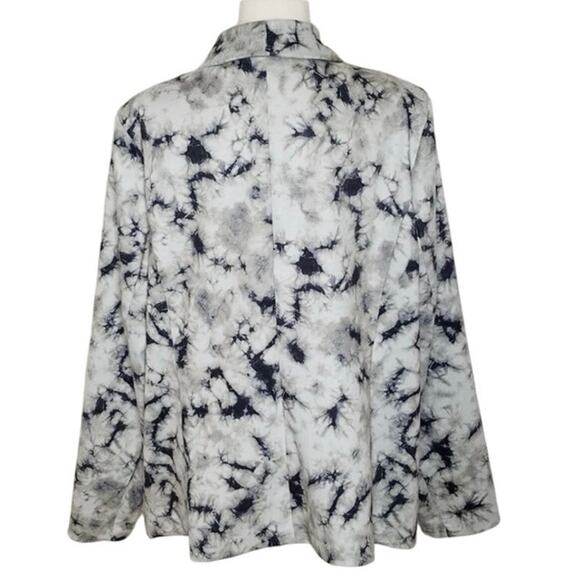 LOGO by Lori Goldstein Black Tie Dye Blazer XL - Picture 5 of 11